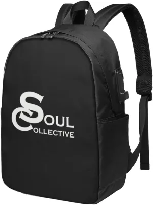 Collective Music Soul Bookbag Travel Laptop Bag For 17 Inch Notebook With Usb Charging Port