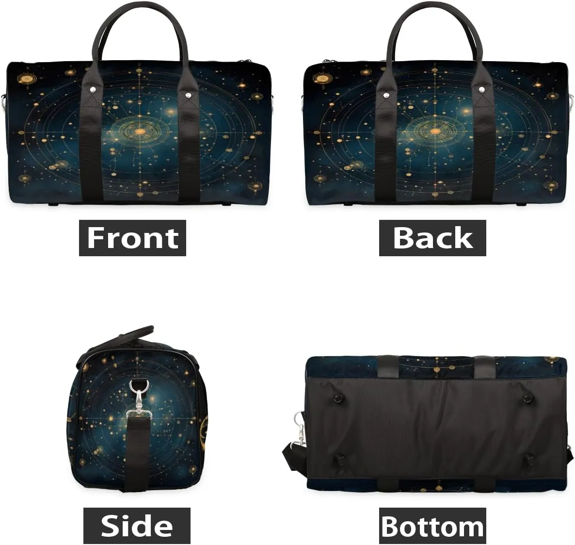 Constellation Travel Duffle Bag, Sports Gym Bags for Women Men, Carry On Weekender Overnight Bag, Nebula Space Universe Workout Hospital Airplane Trips Bag