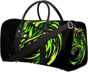 Cool Dragon Travel Duffel Bag for Women Men Waterproof Foldable Overnight Weekender Bag Large Capacity Sports Gym Bag