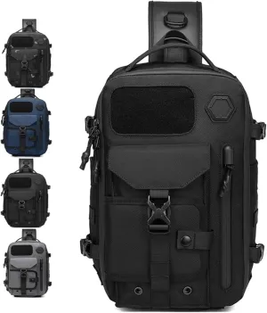 Cosmos Explorer Sling Bag - 14L Anti-Theft Waterproof Crossbody Backpack for Men & Women, Tactical Shoulder Bag(Black)