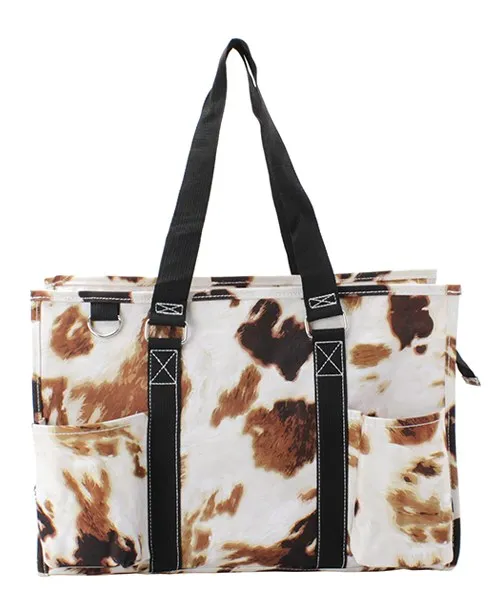 Cow Print Small Utility Tote/Tote Bag - Personalized/Monogrammed