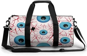 Creepy Bloodshot Eyeball Small Gym Bag for Men Women Swim Dance Travel Tote Duffle Bags with Shoulder Strap