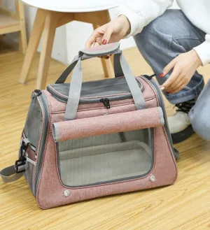 Cross Body Breathable Gridding Pet Travel Bag