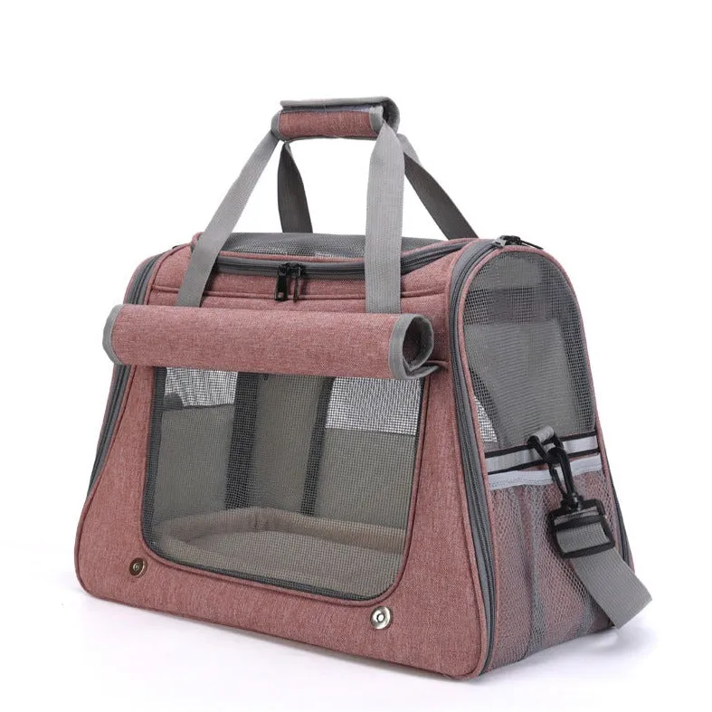 Cross Body Breathable Gridding Pet Travel Bag