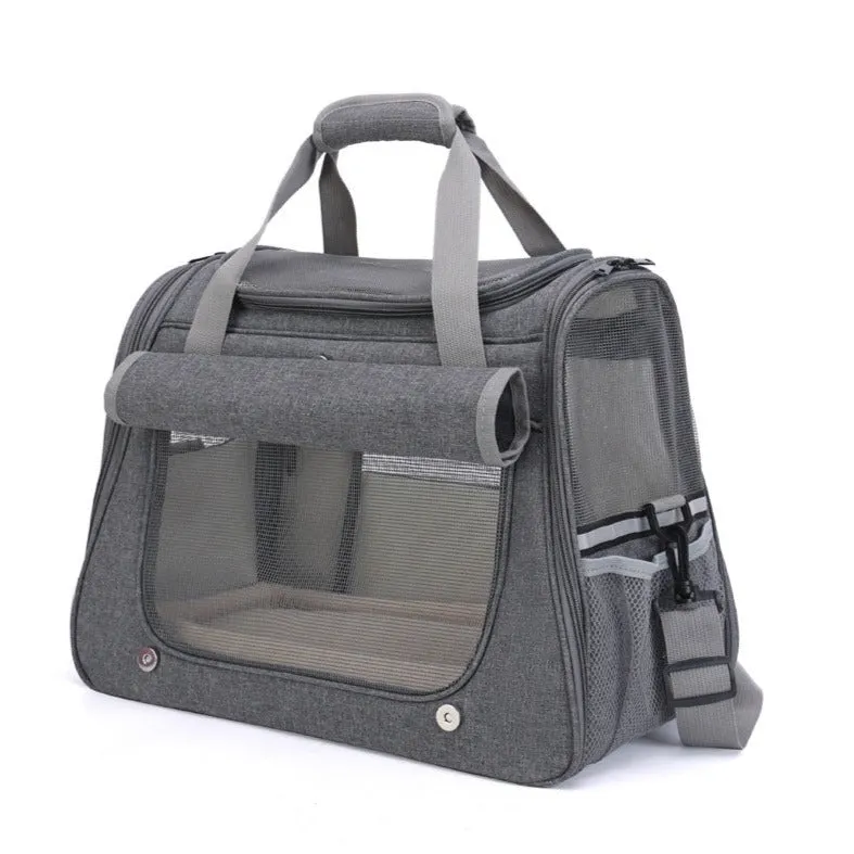 Cross Body Breathable Gridding Pet Travel Bag