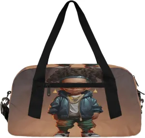 Curly Boys Kids Duffle Bag Boys Girls Small Sport Dance Gym Bag for Overnight Travel Weekender Carry On