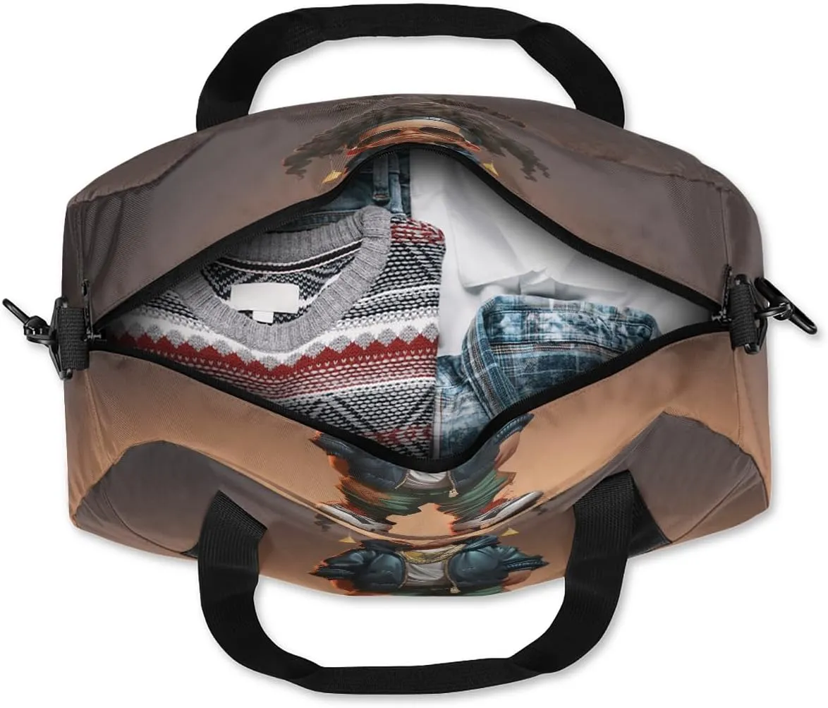 Curly Boys Kids Duffle Bag Boys Girls Small Sport Dance Gym Bag for Overnight Travel Weekender Carry On