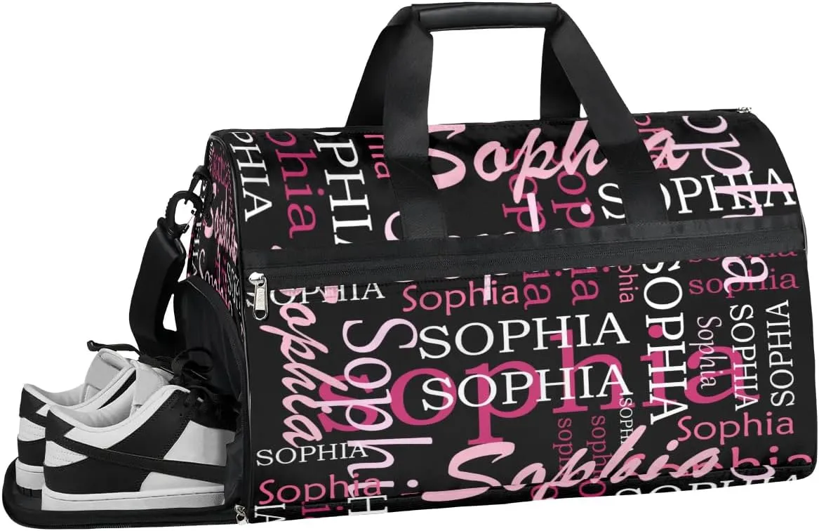 Custom Duffel Bag Luggage Bag for Travel Women Men Large Gym Bag Pink Monogram Duffel Bag for Women Weekender Carry on Duffle Bags Men