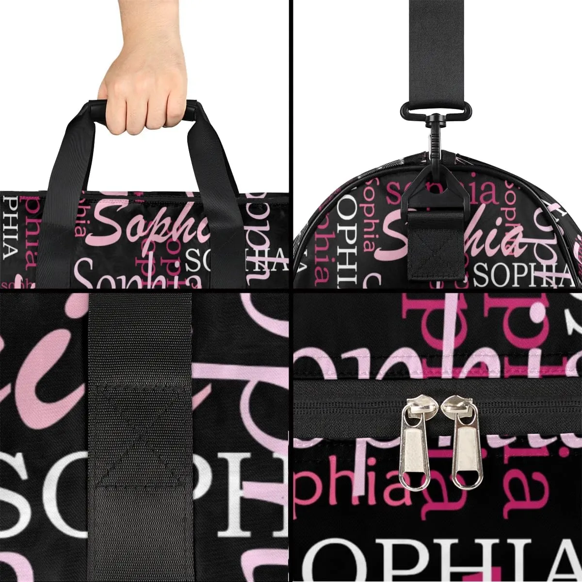 Custom Duffel Bag Luggage Bag for Travel Women Men Large Gym Bag Pink Monogram Duffel Bag for Women Weekender Carry on Duffle Bags Men