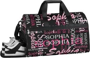 Custom Duffel Bag Luggage Bag for Travel Women Men Large Gym Bag Pink Monogram Duffel Bag for Women Weekender Carry on Duffle Bags Men