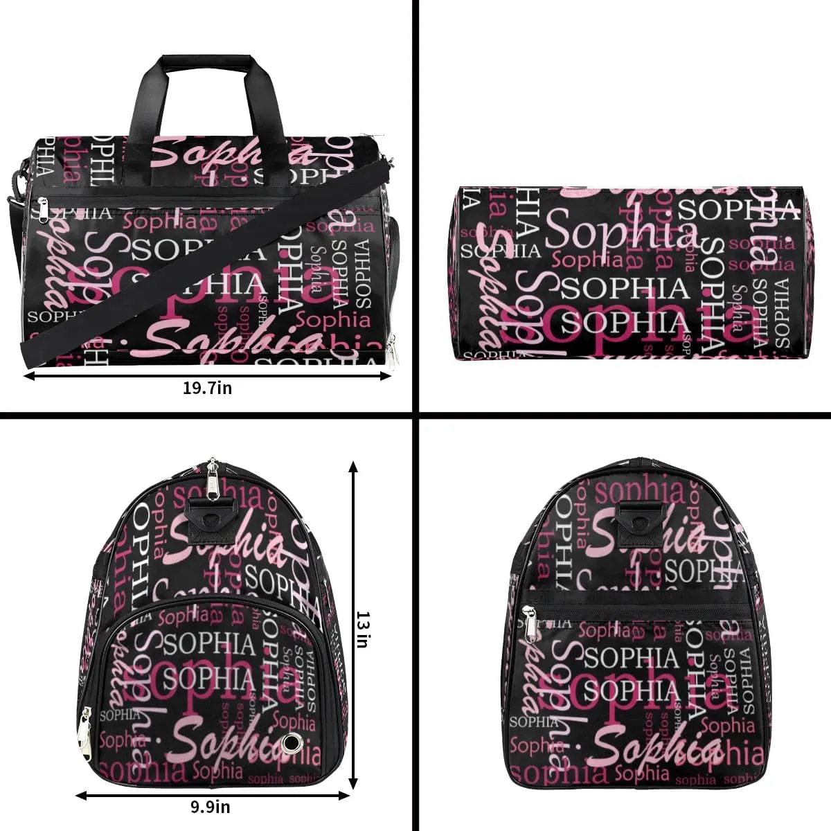 Custom Duffel Bag Luggage Bag for Travel Women Men Large Gym Bag Pink Monogram Duffel Bag for Women Weekender Carry on Duffle Bags Men