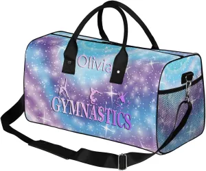 Custom Gymnastics Duffel Bag Personalized Name Dance Ballet Bags Waterproof
