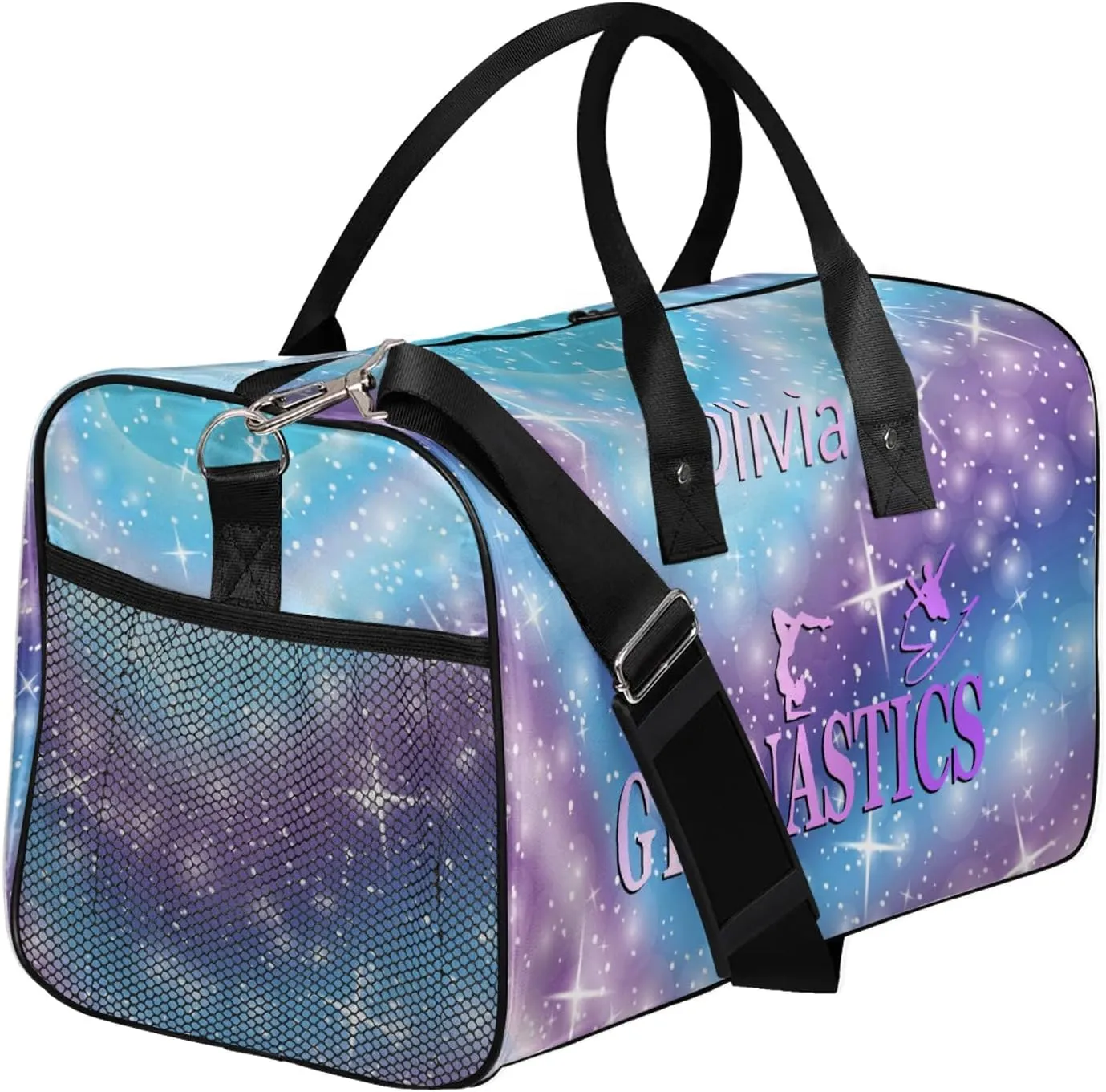Custom Gymnastics Duffel Bag Personalized Name Dance Ballet Bags Waterproof