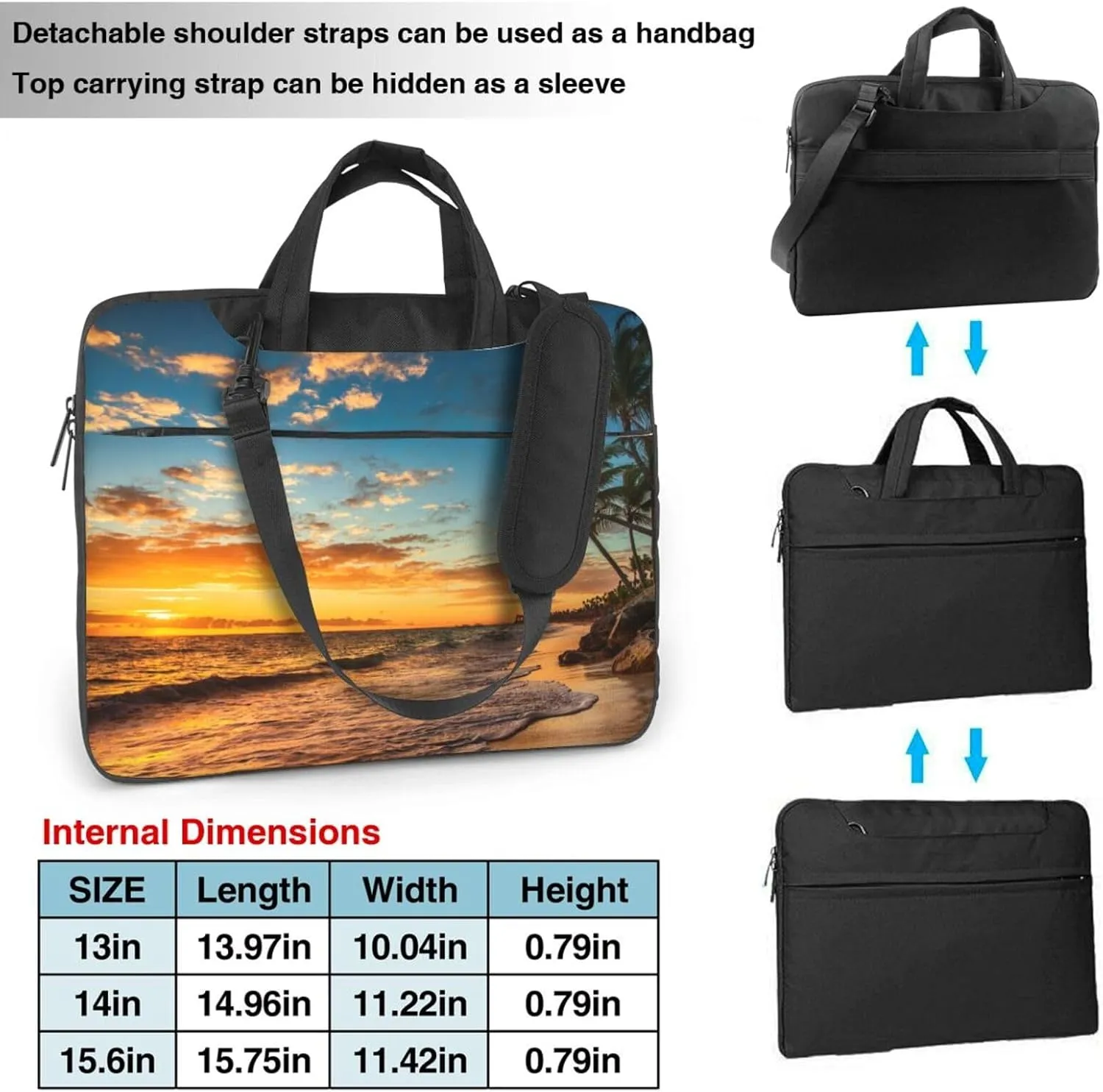 Custom Laptop Bag, Personalized Shoulder Bag for Laptop Add Your Photo Text, Customized Portable Computer Bag Gifts for Men