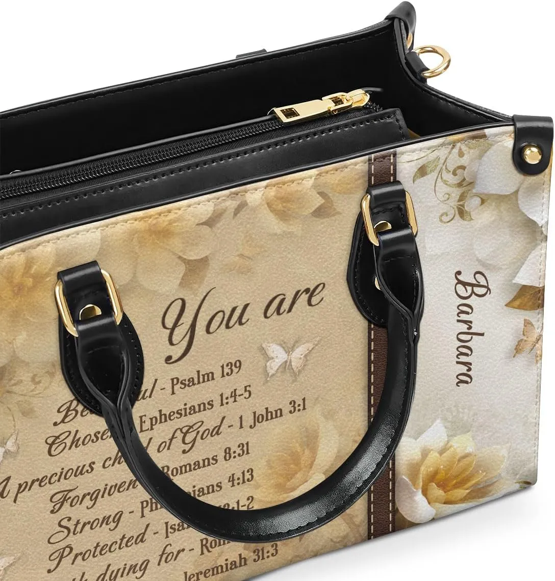 Custom Name Leather Handbags For Women - Christmas Gifts For Women - Christian Gifts