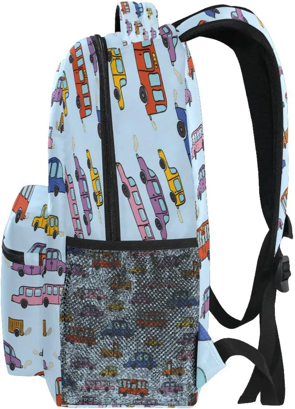 Custom School Backpack for Kids Boys with Name/Text, Personalized Funny Car Laptop Backpack Add Your Name Student College School Bag Customized Bookbag for Primary Middle Junior High Back to School