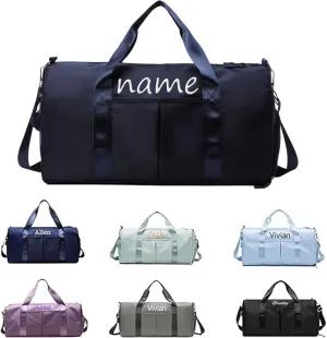 CustomDuffle Bag 10 Colors - Embroidered Name | Custom Bags for Women/Men | Waterproof Gym Bag for Fitness/Travel/Swim