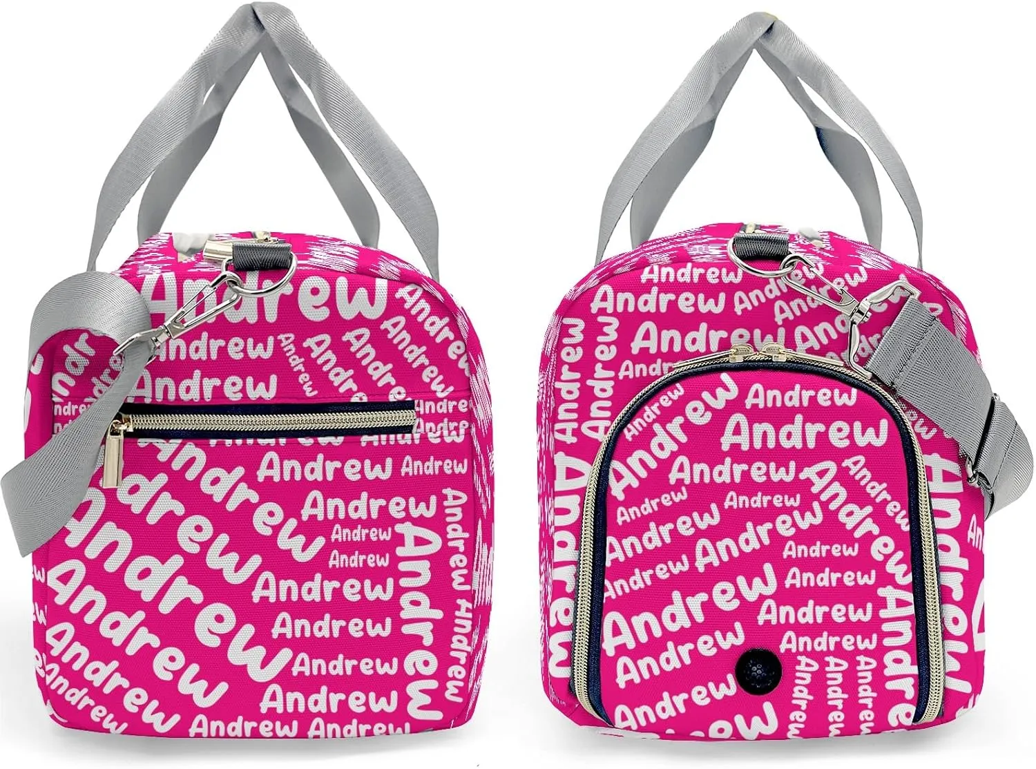 Customized Travel Duffel Bag with Name Weekender Overnight Bags Rose Personalized Sports Gym Bag Waterproof Luggage Bag for Women