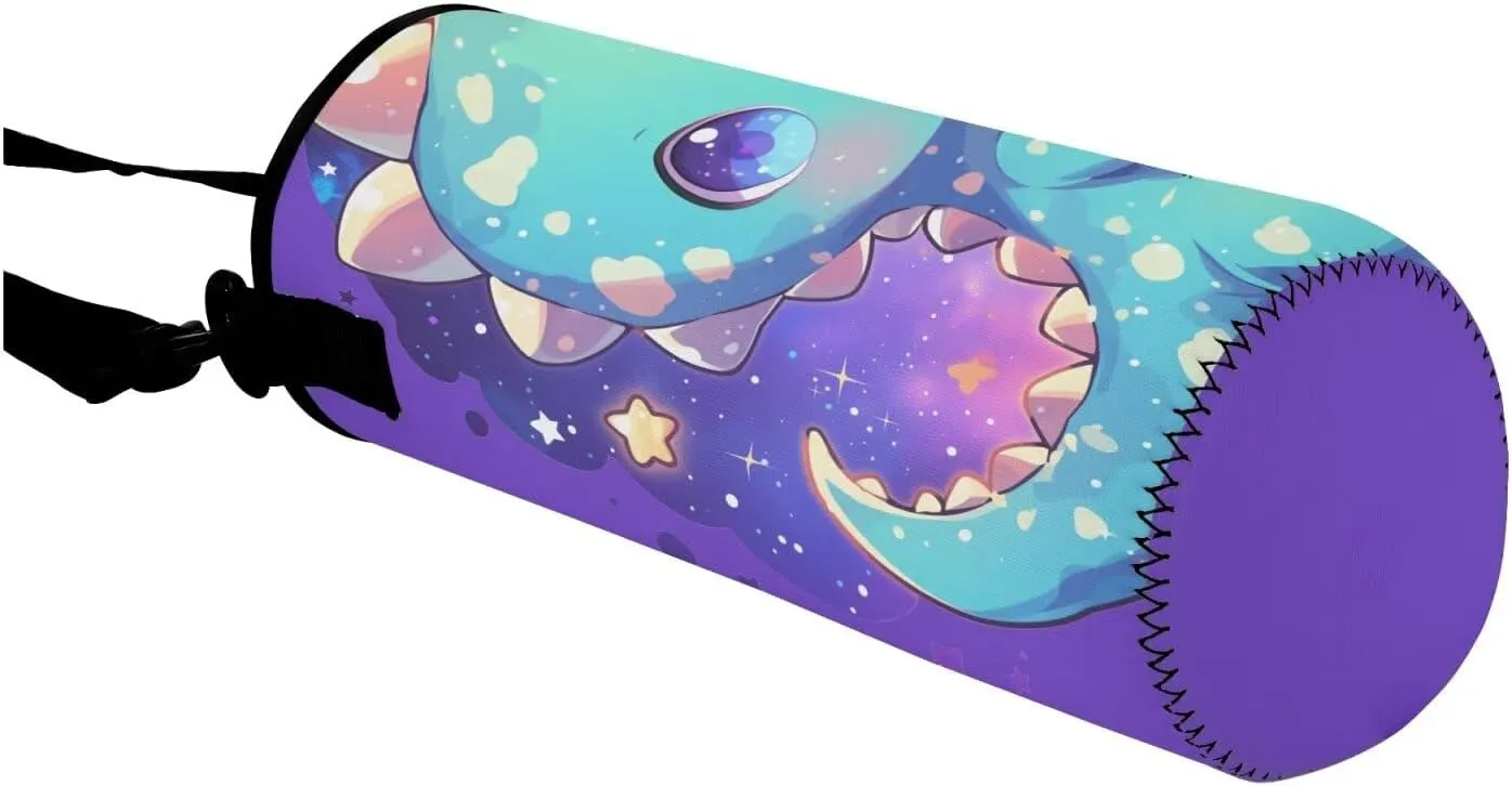Cute Cartoon Dinosaur Print Backpack Purse Purple Backpack with Lunch Box Pencil Case Water Bottle Sleeve for Girls Cute Book Bag Kids Age 8-10 School Bag Insulated Lunch Tote
