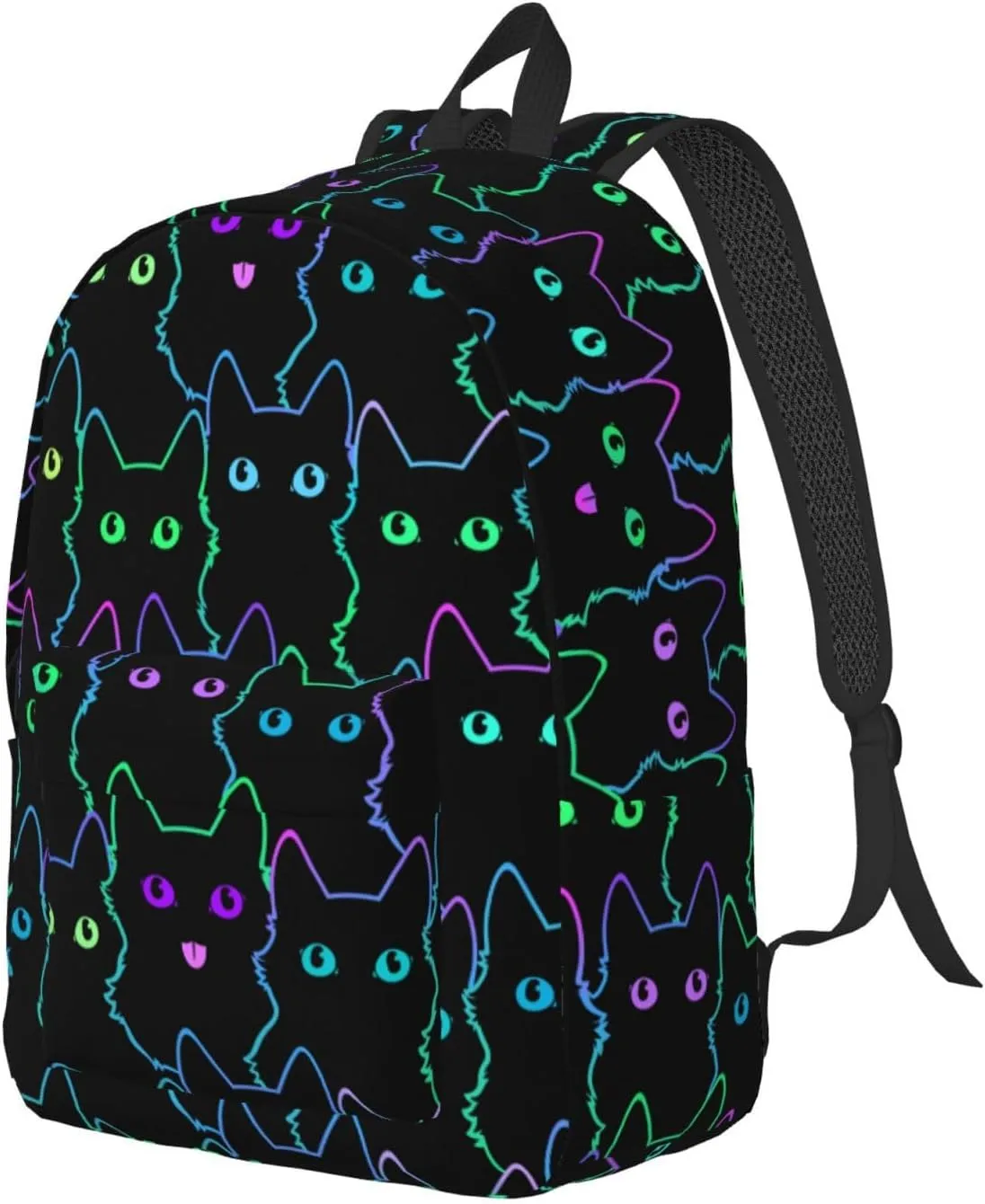 Cute Cats Silhouettes Backpack 17.7 Inch Laptop Backpack Travel Hiking Daypack Multipurpose Bookbag For Men Women