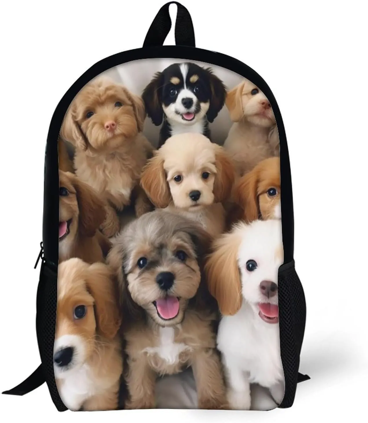 Cute Dogs Backpack, Laptop Backpack for Men, 17 Inch Travel Hiking Daypack, Casual Backpack