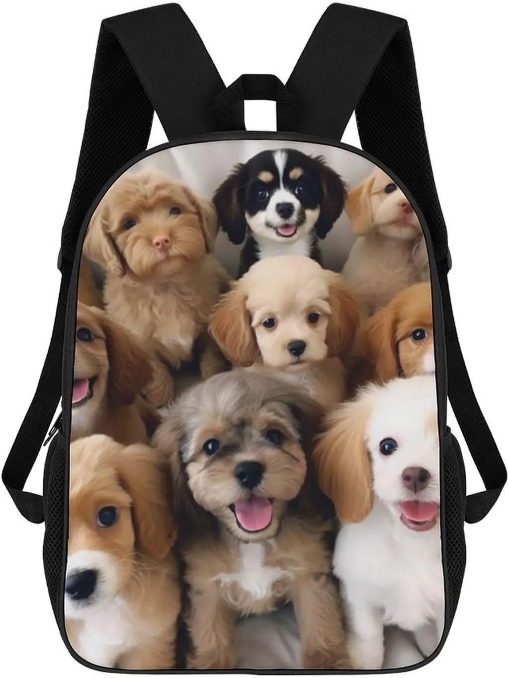 Cute Dogs Backpack, Laptop Backpack for Men, 17 Inch Travel Hiking Daypack, Casual Backpack