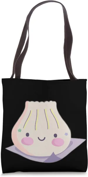 Cute Kawaii Foodie Dim Sum Dumplings Smiling Tote Bag