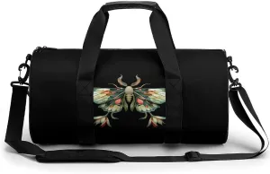 Cute Moth Beautiful Butterfly Insect Gym Bag Workout Sports Bag Lightweight Tote Duffel Bag Travel Weekender Bag for Women Men