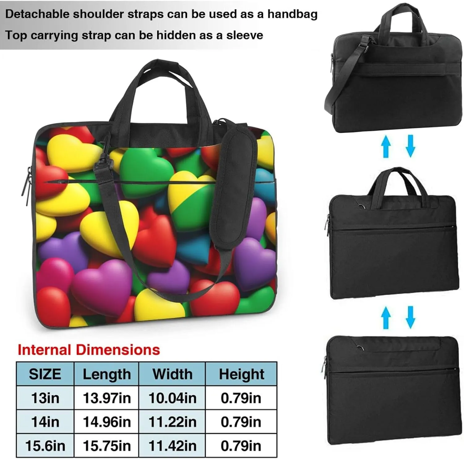 Daisy Laptop Shoulder Bag Notebook Computer Case Briefcase With Shoulder Straps And Handle