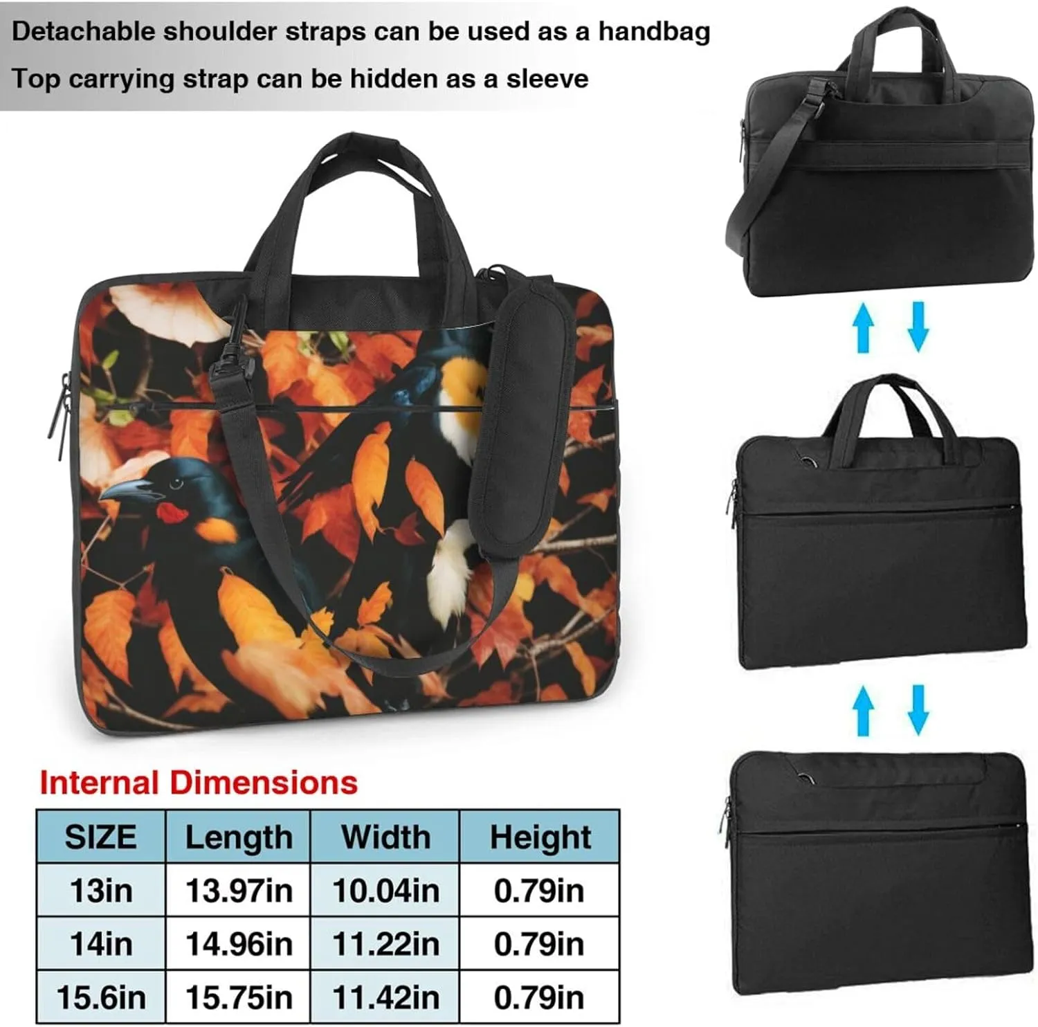 Daisy Laptop Shoulder Bag Notebook Computer Case Briefcase With Shoulder Straps And Handle