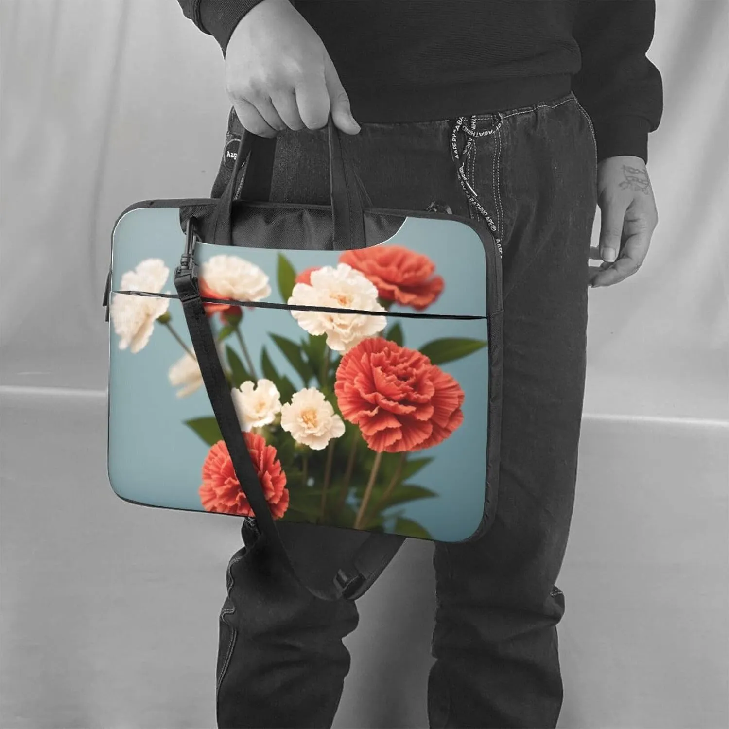 Daisy Laptop Shoulder Bag Notebook Computer Case Briefcase With Shoulder Straps And Handle