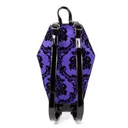 Damask coffin backpack in purple