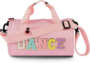 Dance Ballet Bag for Girls Sport Gym Duffle Bags Overnight Travel Bags Fun Dance Workout Duffel Bag Toddler Kid Cute Bag for Dancers, Girls, Teens, Student Athletes