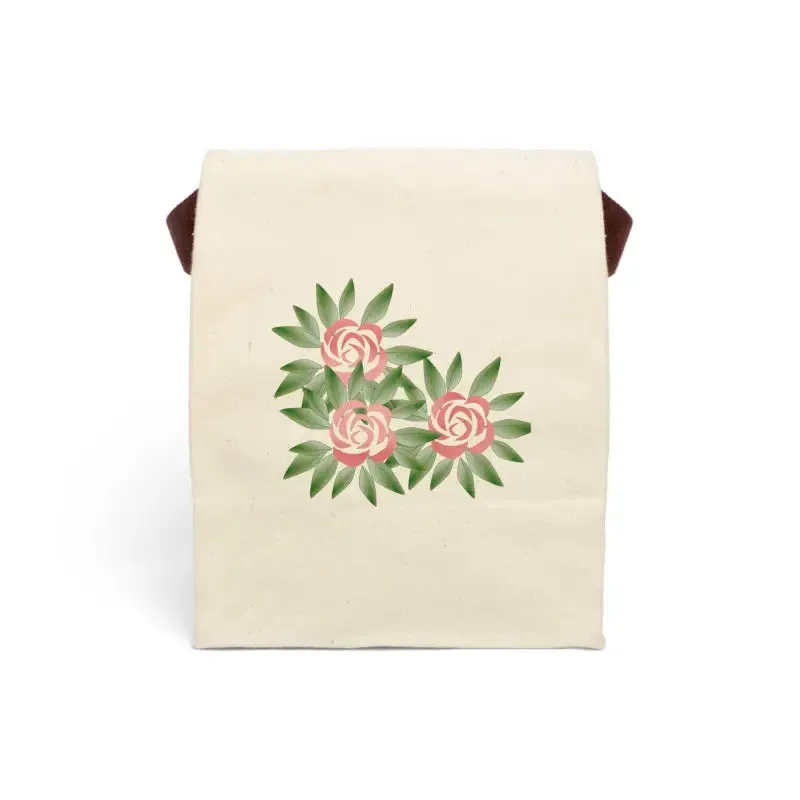 Dazzling Floral Canvas Lunch Bag for Nature Lovers