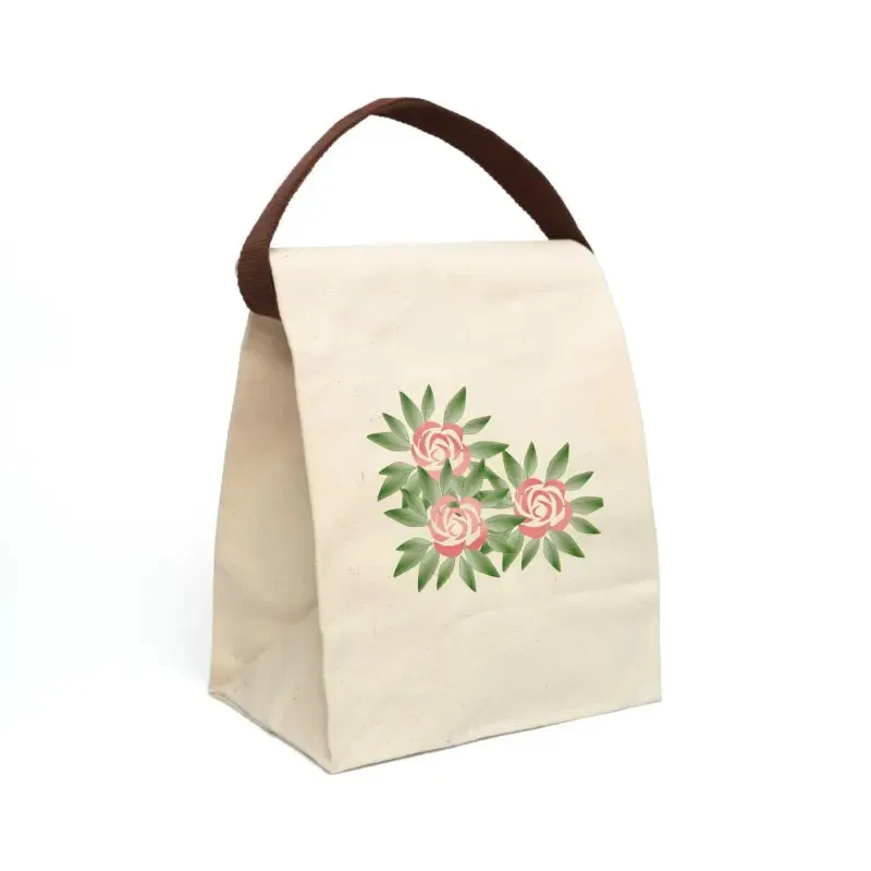 Dazzling Floral Canvas Lunch Bag for Nature Lovers