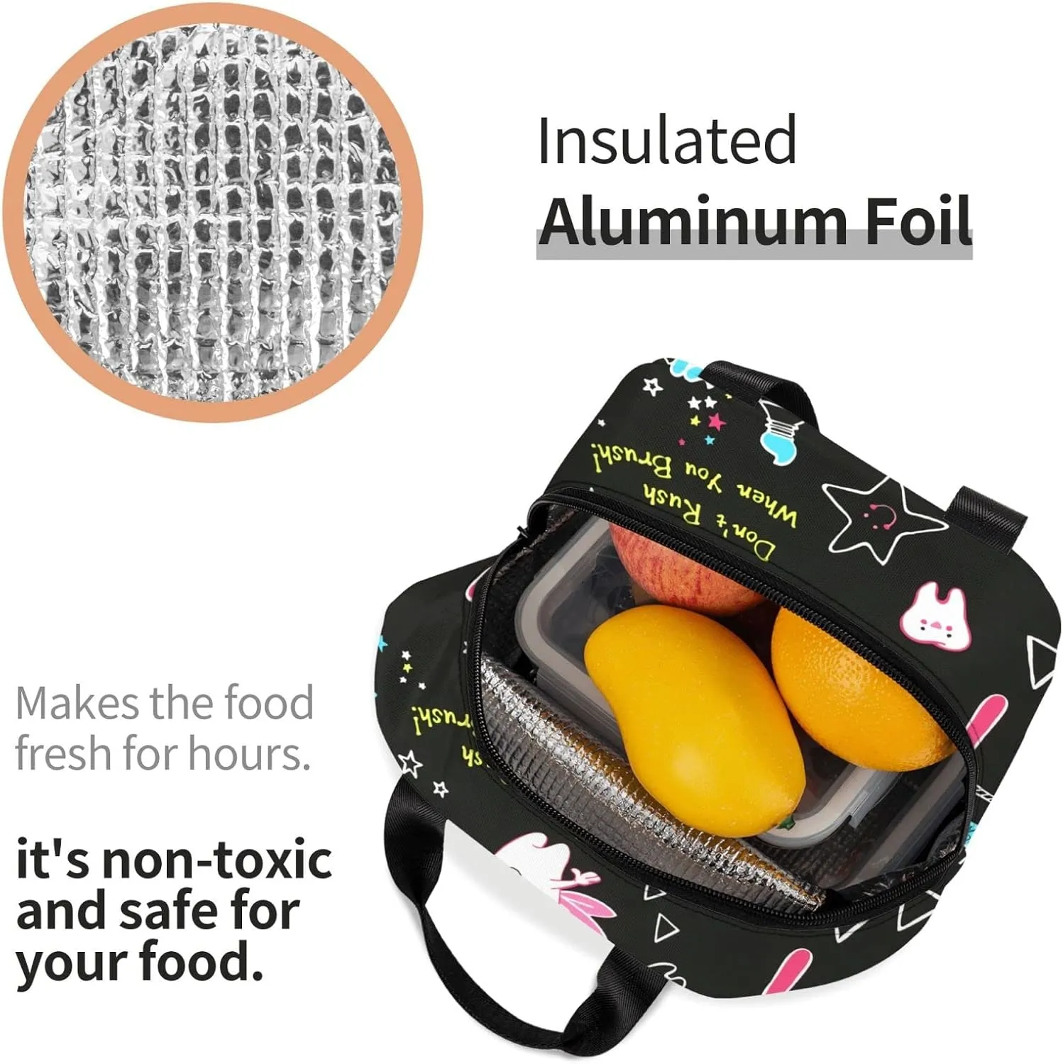 Dentist Lunch Bag Dental Hygienist Lunch Box for Women & Men Insulated Picnic Pouch Thermal Cooler Cute Tote Bag for Work Camping Travel, One Size