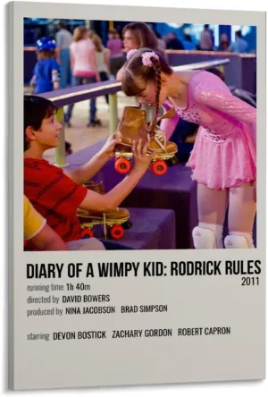Diary of A Wimpy Kid Roderick Ruehl Minimalist Movie Poster (7) Bedroom Office Room Printed Canvas Poster Wall Art Decoration Painting Aesthetic Poster Frame-style 16x24inch(40x60cm)