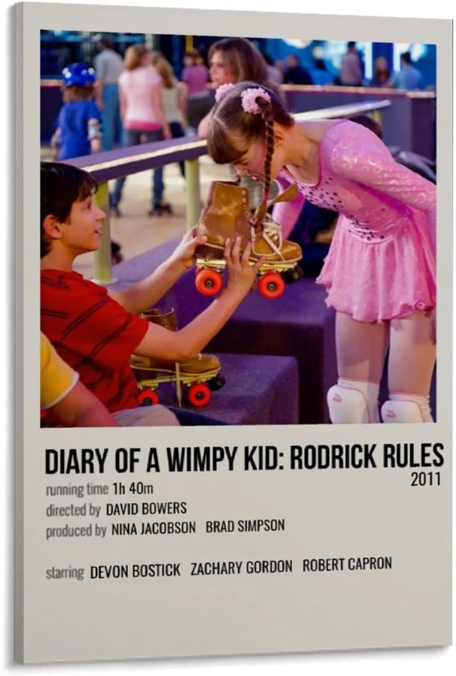 Diary of A Wimpy Kid Roderick Ruehl Minimalist Movie Poster (7) Bedroom Office Room Printed Canvas Poster Wall Art Decoration Painting Aesthetic Poster Frame-style 16x24inch(40x60cm)