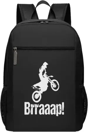 Dirt Bike Motocross Travel Laptop Backpack, Business Anti Theft Slim Sturdy Laptops Backpacks, College Computer Bag Gift for Men & Women Fits 17 Inch Notebook,Black
