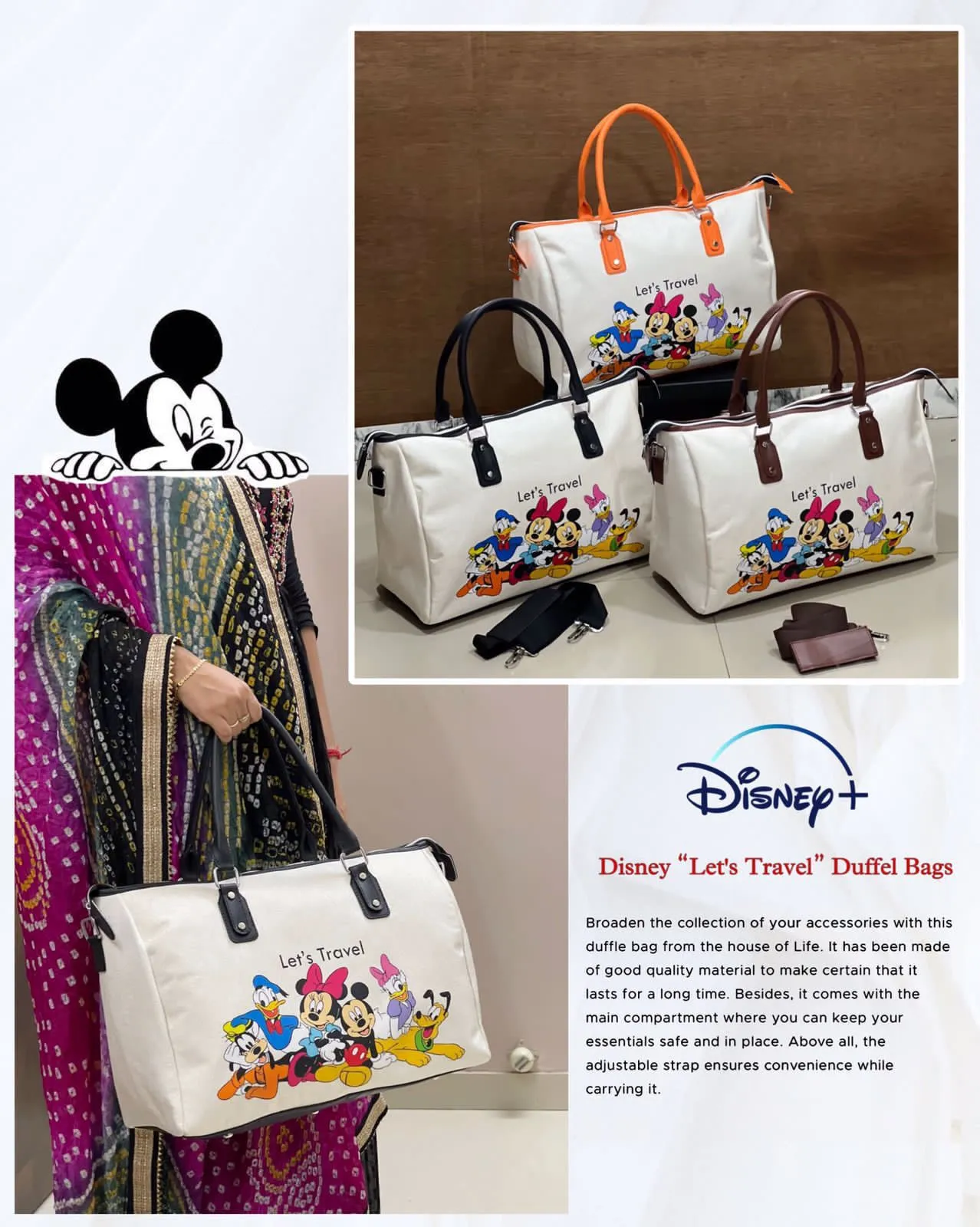 Disney Bags Travel Buy-one-get-one-free Flexible customer care Duffle