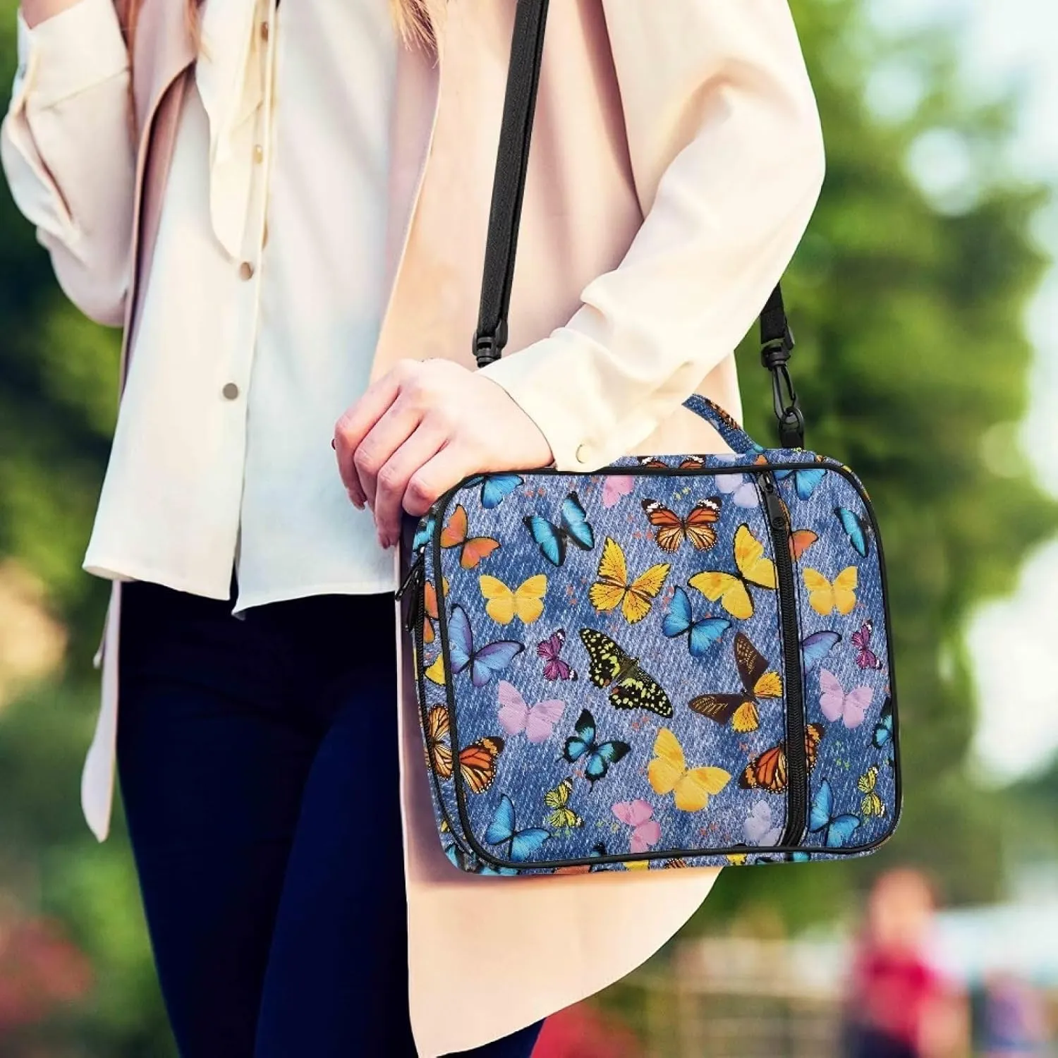 doginthehole Large Bible Cover Bible Carrying Cases Protable Bible Tote Bag with Handle/Shoulder Strap
