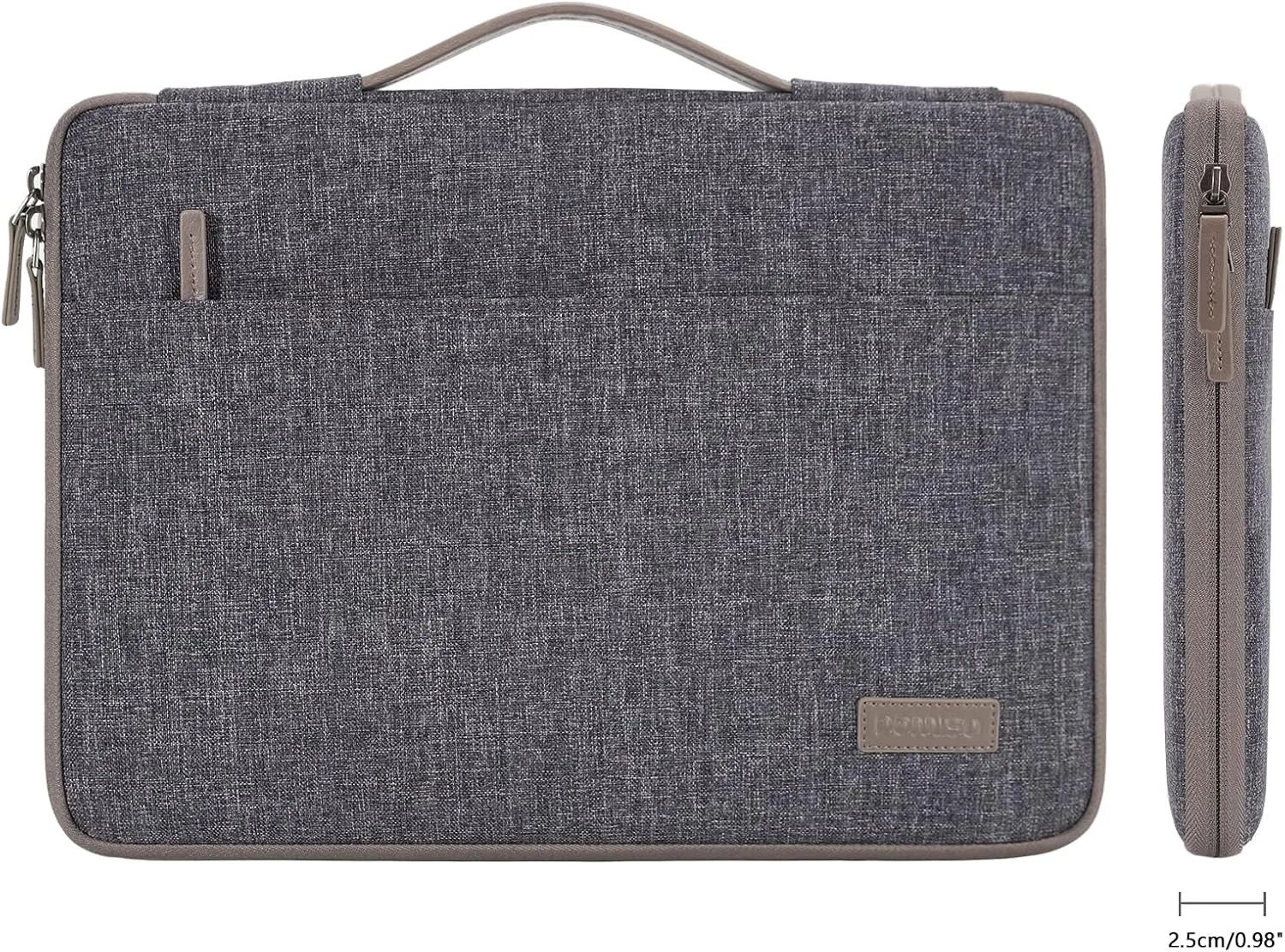 DOMISO 16 inch Laptop Sleeve Canvas Notebook Portable Carrying Bag Case Handbag for 16" Dell/HP Pavilion Envy/ThinkPad IdeaPad/ASUS Vivobook,Dark Grey