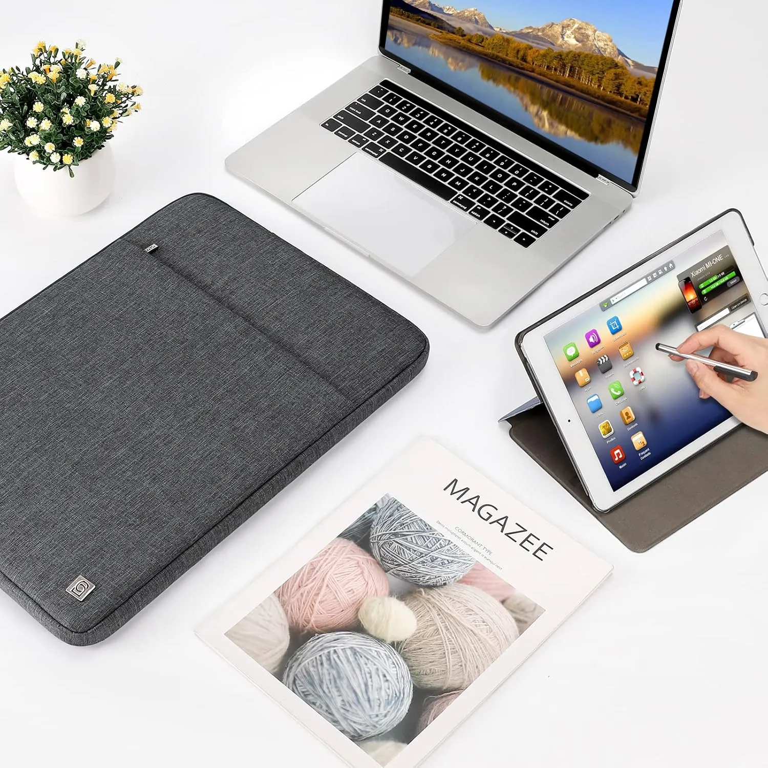 DOMISO 16 inch Laptop Sleeve Case Notebook Bag Protective Carrying Handbag for 16" Dell/HP Pavilion Envy/ThinkPad IdeaPad/ASUS Vivobook,Dark Grey