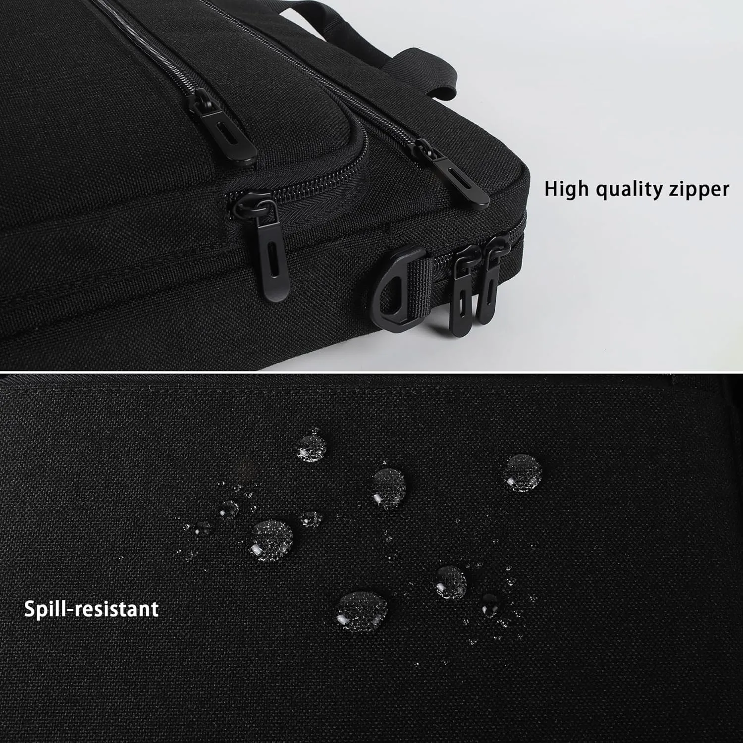 DOMISO 17 Inch Business Laptop Briefcase Messenger Shoulder Bag Protective Carrying Case for 17-17.3" Notebook/Chromebook/Ultrabook/Gamebook/Dell/Lenovo/Acer/HP/MSI/LG, Black
