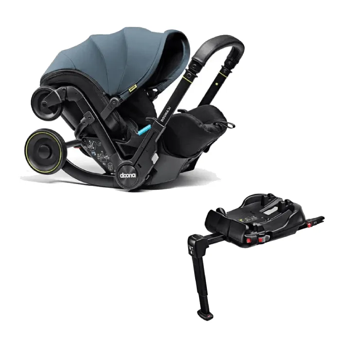 Doona X Infant Car Seat & Stroller with Base - Ocean Blue