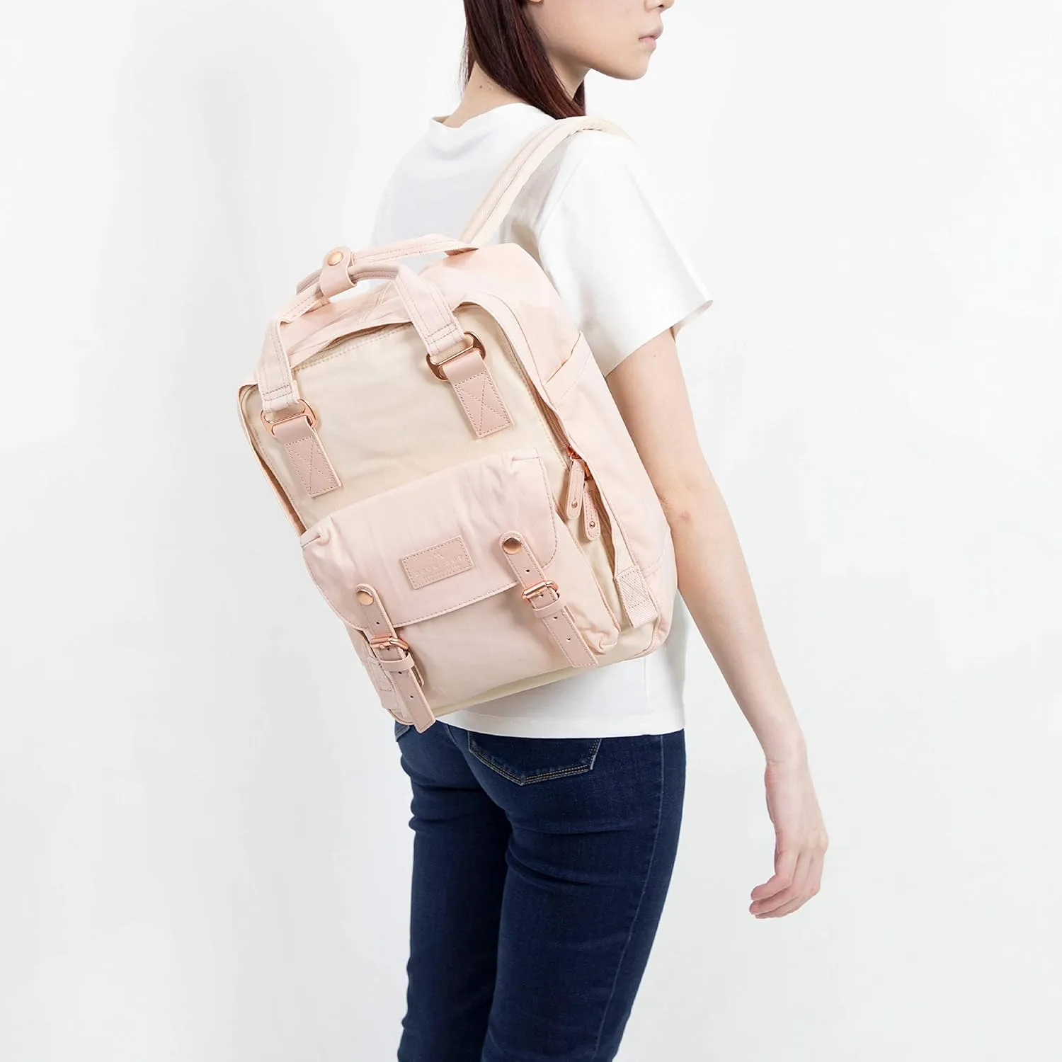 Doughnut Macaroon Nature Pale Series 16L Travel Ladies College Lightweight Commuter Casual Daypacks Bag Backpack (Soft Sunrise x Hazy)