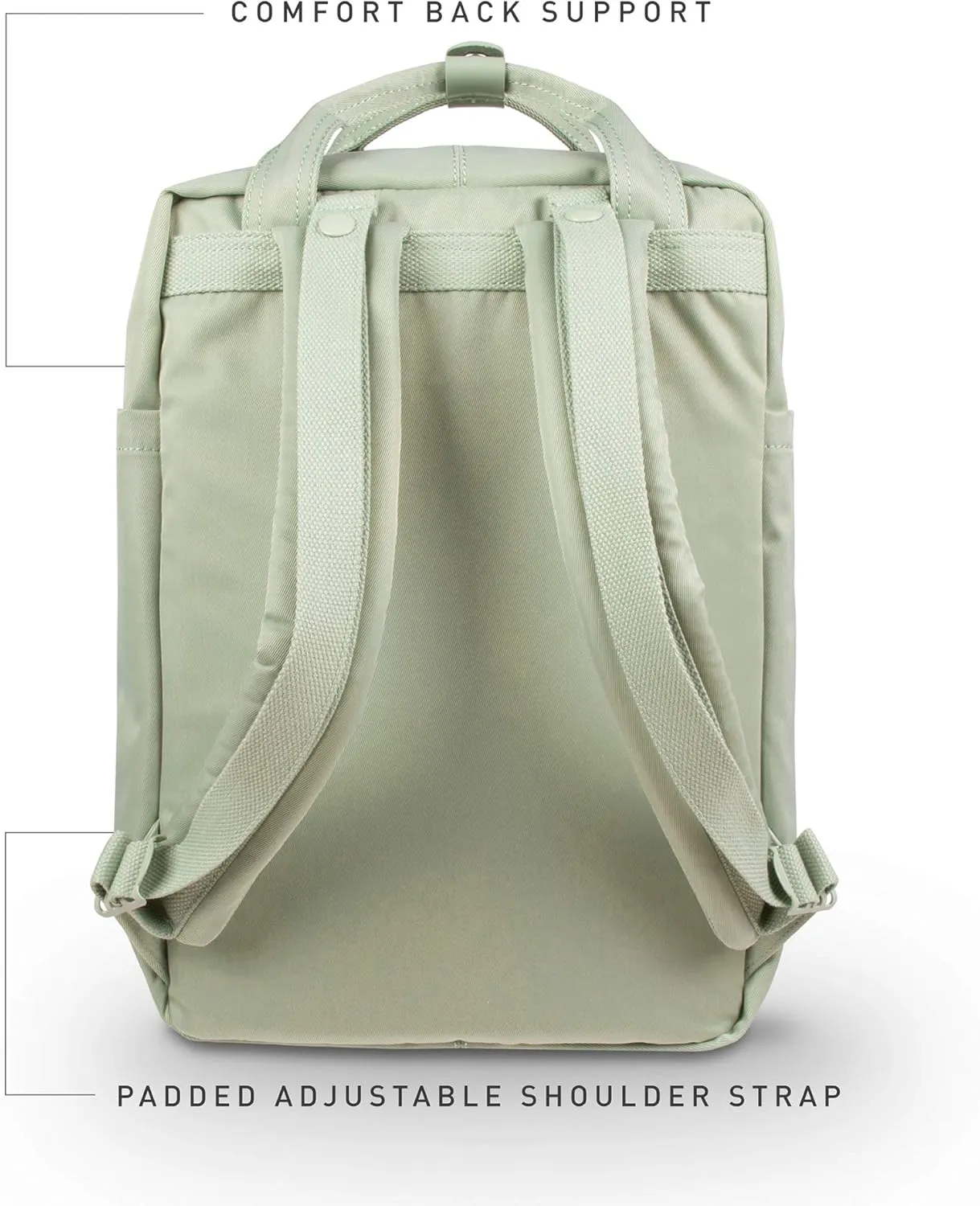 Doughnut Macaroon Nature Pale Series 16L Travel School Ladies College Girls Lightweight Commuter Casual Daypacks Bag Backpack (Lichen)