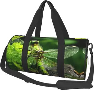 Dragonfly Bee Duffel Bag Foldable Gym Bag For Men Women, Lightweight With Inner Pocket For Travel Sports