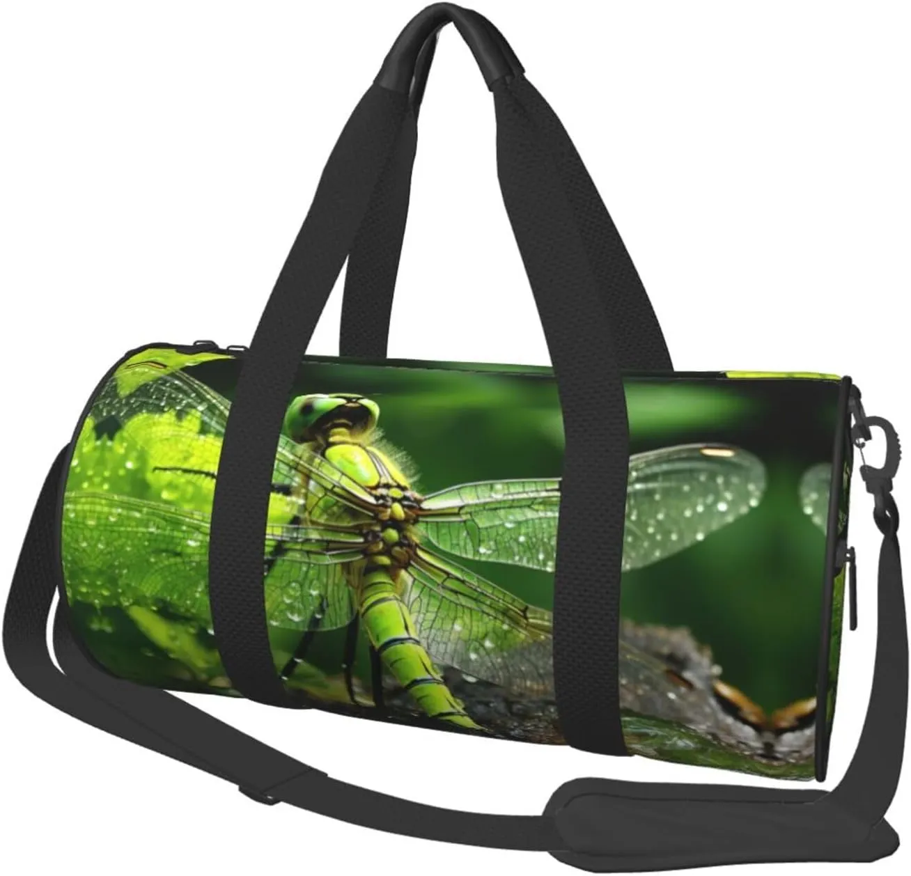 Dragonfly Bee Duffel Bag Foldable Gym Bag For Men Women, Lightweight With Inner Pocket For Travel Sports