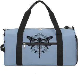 Dragonfly Insect Gym Bag for Women Men Lightweight Duffel Bag Travel Tote Bag Sports Bag with Shoulder Strap